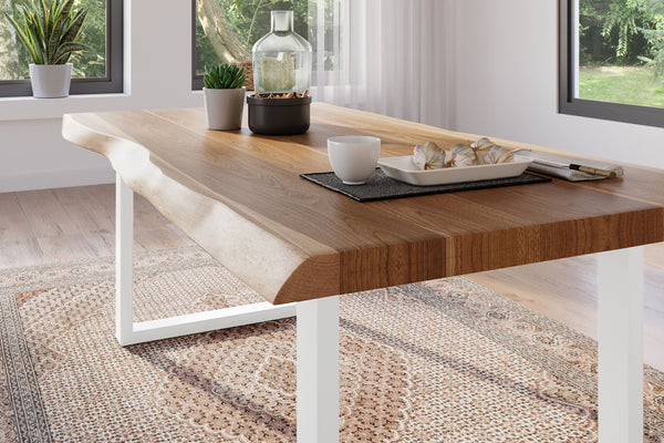 #akazienaturfarben #160x85 #u-gestellweiß