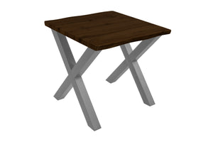 #nussbaumfarben #80x80 #x-gestellsilber