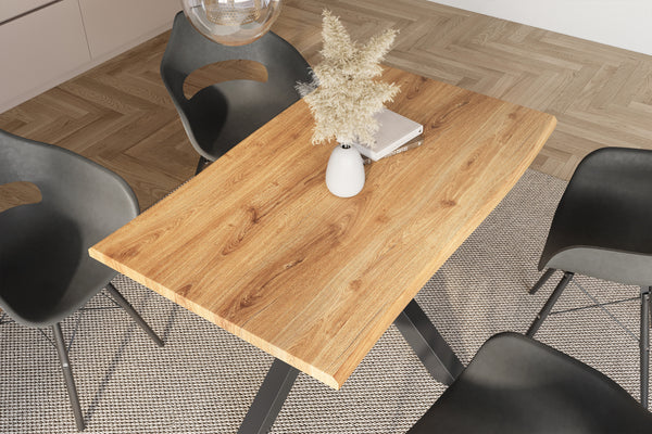 #holzwildeiche-optik #140x80 #spider-gestellschwarz