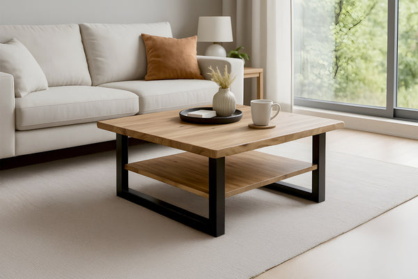 #akazienaturfarben #90x90 #u-gestellschwarz