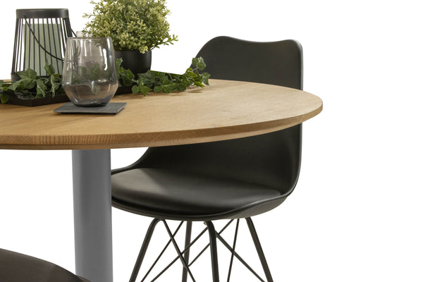 #eichenaturfarbengeölt #100x100 #säulen-gestelleckigsilber