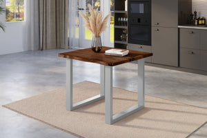 #nussbaumfarben #80x80 #u-gestellsilber