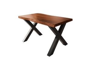 #akazienussbaumfarben #140x80 #x-gestellschwarz