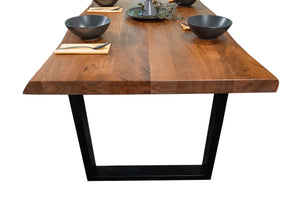 #akazienussbaumfarben #220x100 #u-gestellschwarz