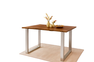 #nussbaumfarben #140x80 #u-gestellsilber