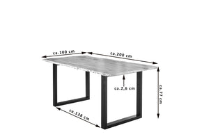 #naturfarben #200x100 #u-gestellschwarz