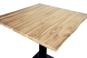 #akazienaturfarben #75x75 #säulen-gestelleckigschwarz