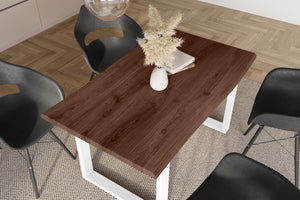 #holznussbaum-optik #120x80 #u-gestellweiß