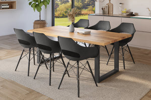 #holzwildeiche-optik #240x100 #u-gestellschwarz