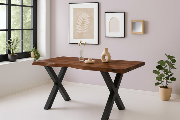 #nussbaumfarben #120x80 #x-gestellschwarz