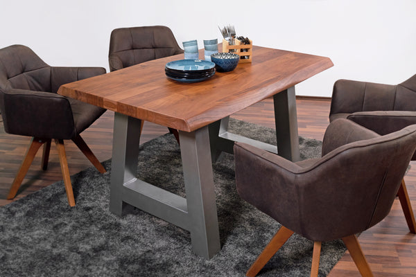 #nussbaumfarben #160x85 #a-gestellsilber