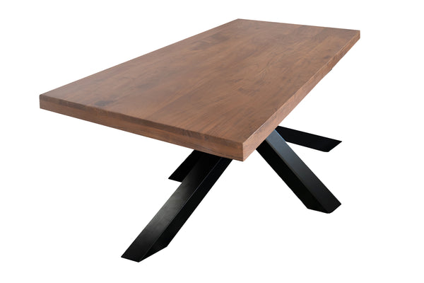 #akazienussbaumfarben #240x100 #spider-gestellschwarz