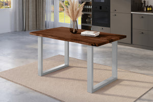 #nussbaumfarben #140x80 #u-gestellsilber