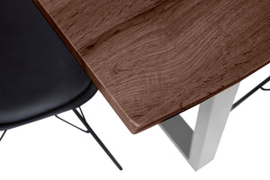 #nussbaumfarben #180x90 #u-gestellsilber