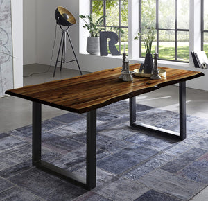 #nussbaumfarben #180x90 #u-gestellschwarz