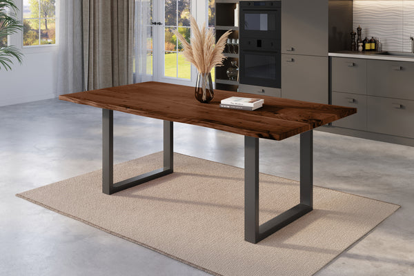#nussbaumfarben #220x100 #u-gestellschwarz