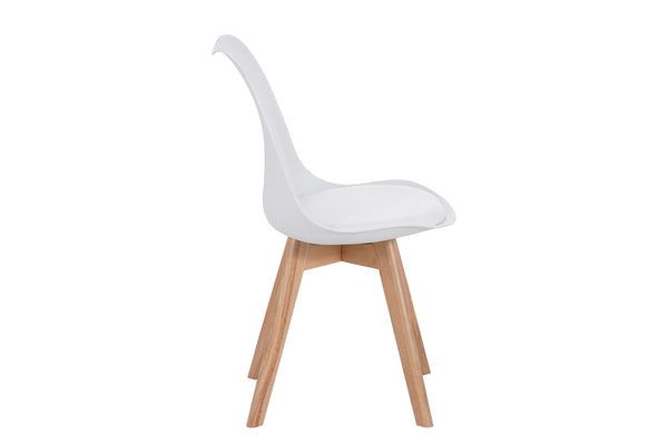 #holzwildeichen-optik #160x85 #schalenstuhlweiß