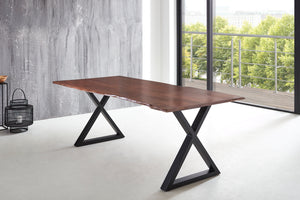 #nussbaumfarben #220x100 #x-gestellschwarz