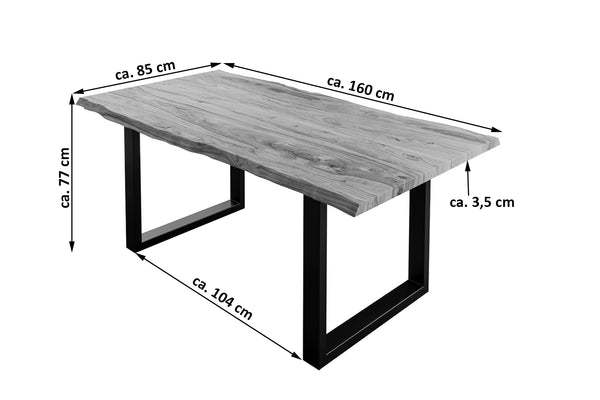 #sheeshamnaturfarben #160x85 #u-gestellschwarz