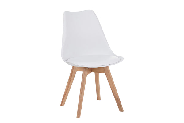 #holzwildeichen-optik #140x80 #schalenstuhlweiß