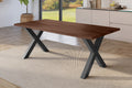 #holznussbaum-optik #180x90 #x-gestellschwarz