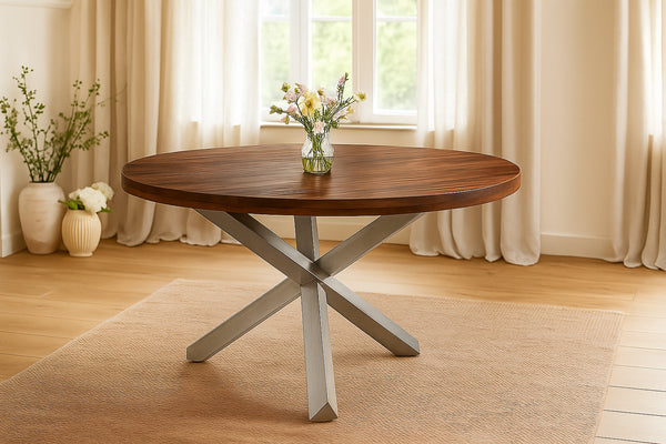 #nussbaumfarben #120cm #stern-gestellsilber