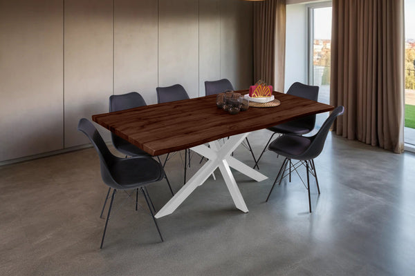 #nussbaumfarben #180x90 #spider-gestellweiß