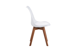 #holznussbaum-optik #160x85 #schalenstuhlweiß