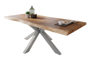 #akazienaturfarben #220x100 #spider-gestellsilber