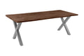 #nussbaumfarben #220x100 #x-gestellsilber