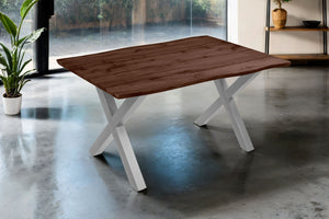 #nussbaumfarben #160x85 #x-gestellsilber