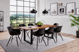 #teakfarben #200x100 #u-gestellschwarz