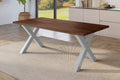 #holznussbaum-optik #180x90 #x-gestellsilber