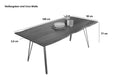 #nussbaumfarben #180x90 #hairpin-gestellschwarz