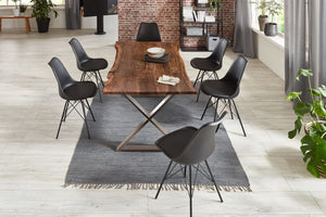 #nussbaumfarben #140x80 #x-gestelledelstahl