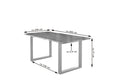 #nussbaumfarben #200x100 #u-gestellsilber