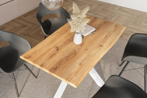 #holzwildeiche-optik #140x80 #spider-gestellweiß