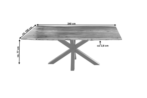 #naturfarben #240x100 #spider-gestellsilber