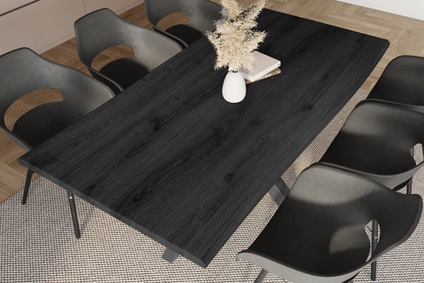 #holzgrau-optik #200x100 #spider-gestellschwarz