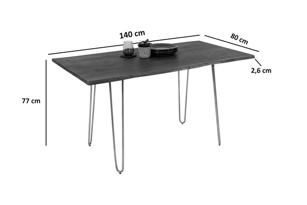#nussbaumfarben #140x80 #hairpin-gestellsilber
