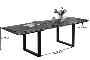 #nussbaumfarben #200(300)x100 #u-gestellschwarz