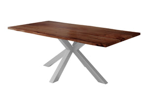 #nussbaumfarben #220x100 #spider-gestellsilber