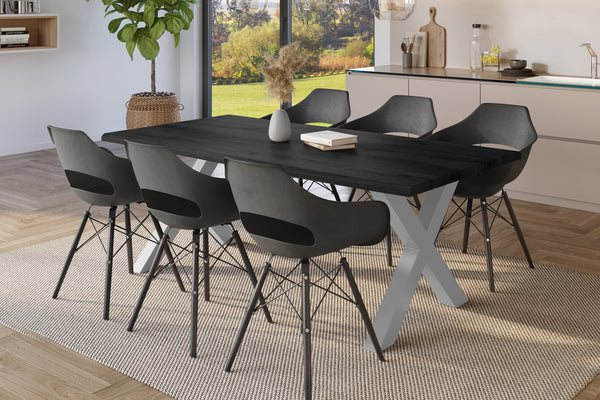 #holzgrau-optik #180x90 #x-gestellsilber