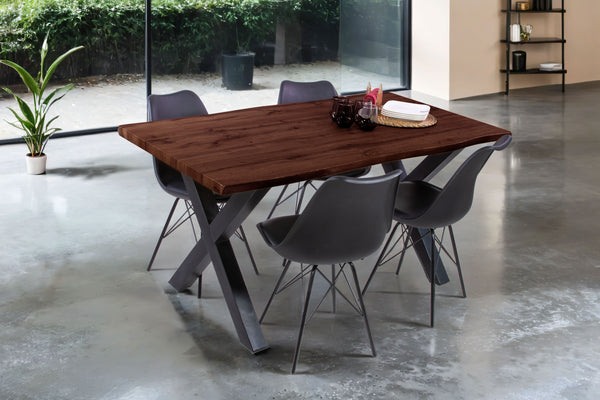 #nussbaumfarben #160x85 #x-gestellschwarz