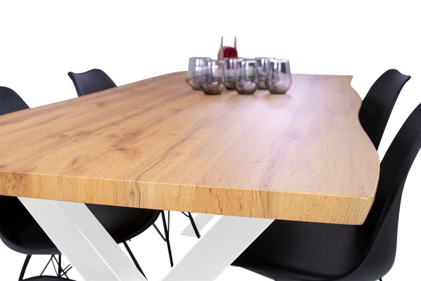 #wildeichenfarben #240x100 #x-gestellweiß
