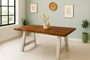 #nussbaumfarben #180x90 #a-gestellsilber