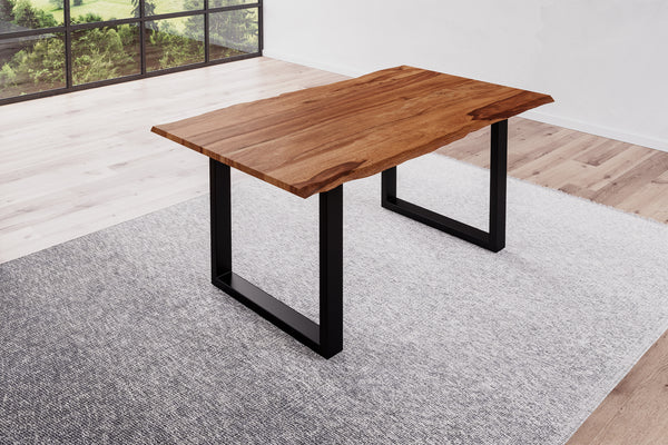 #teakfarben #160x85 #u-gestellschwarz