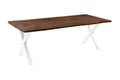 #nussbaumfarben #220x100 #x-gestellweiß