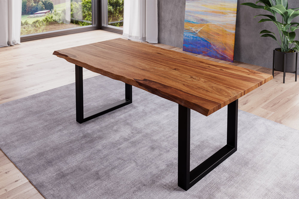 #sheeshamteakfarben #180x90 #u-gestellschwarz