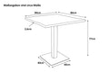 #akaziehonigfarben #80x80 #säulen-gestelleckigschwarz